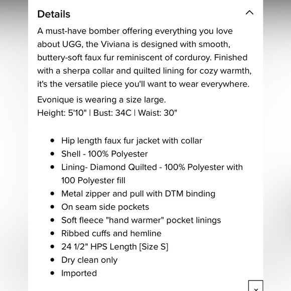 NWT UGG Viviana Bomber Jacket Cord. - Picture 14 of 15